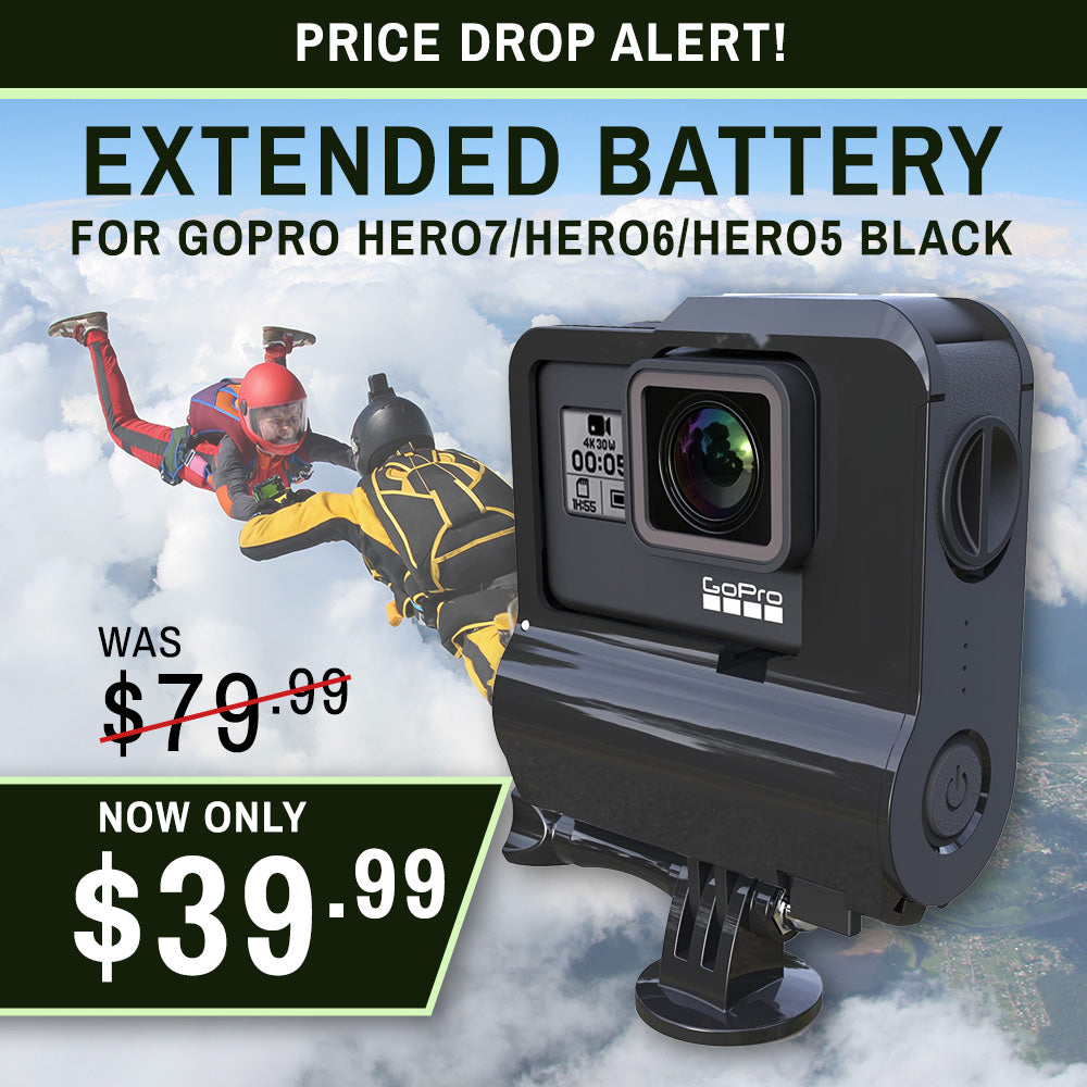 9hr ActionPack Extended Battery for GoPro HERO7 Black, HERO6 Black, HERO5  Black & HERO camera