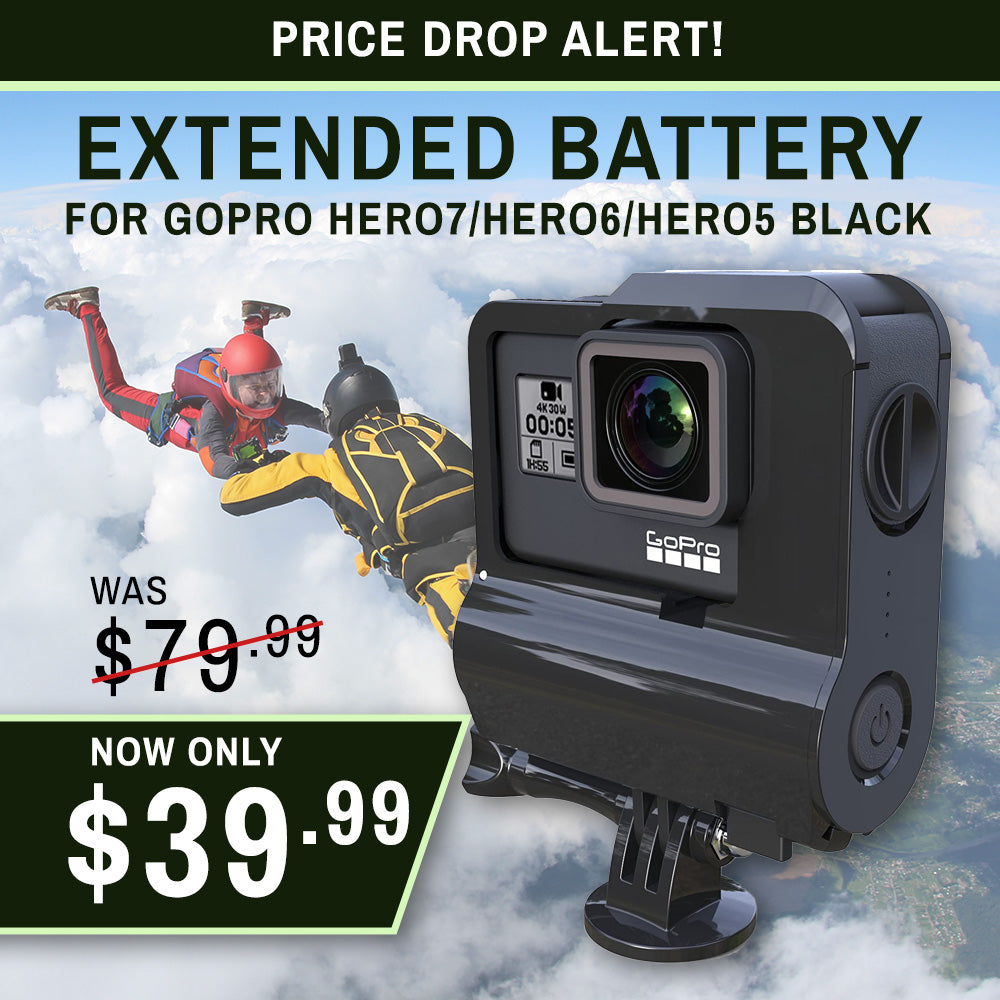 EXTENDED BATTERY FOR GOPRO HERO7 Black, HERO6 Black, HERO5 Black  HERO  camera – Re-fuel
